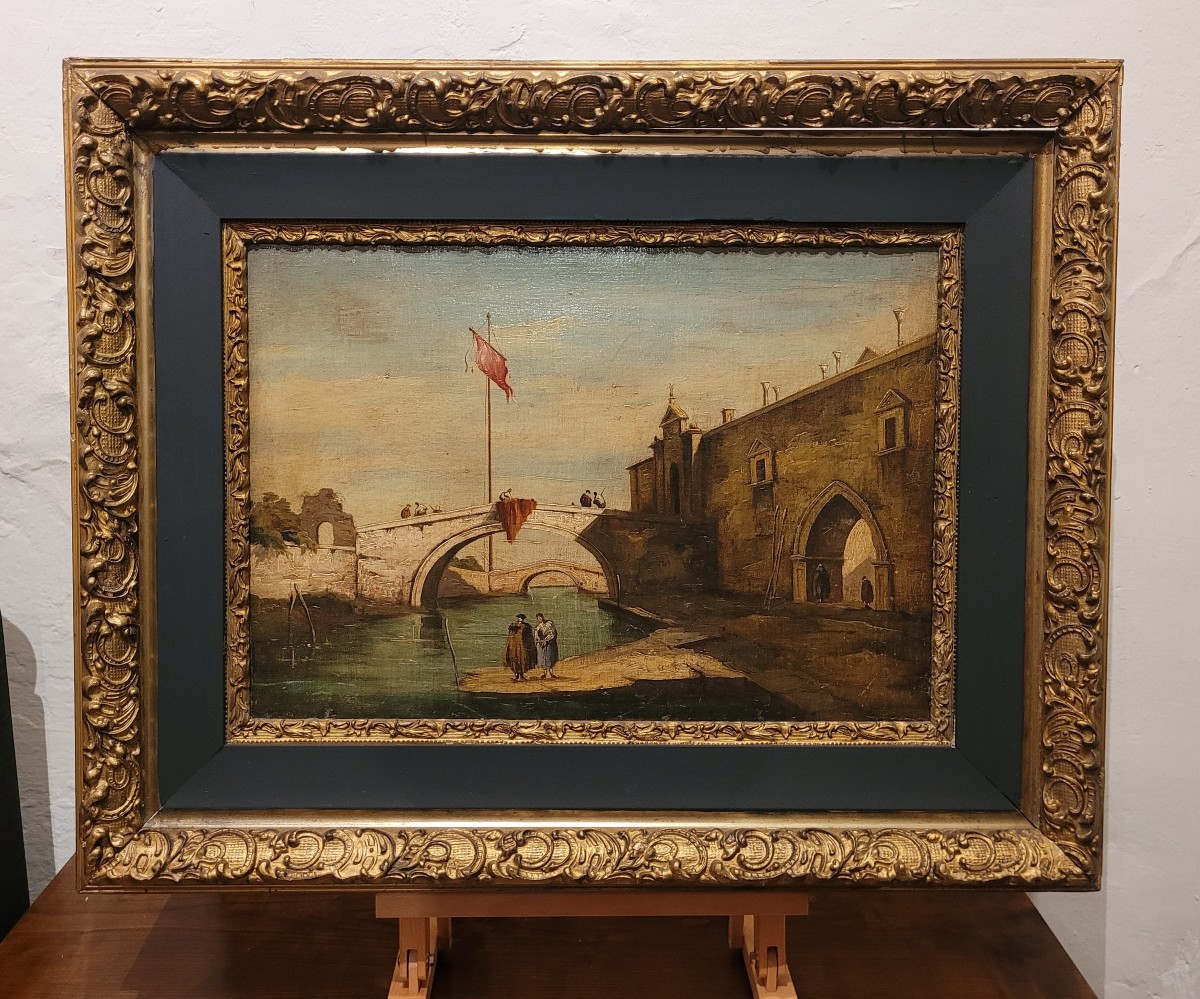 “Capriccio veneziano” Olio su tela metà del XIX secolo