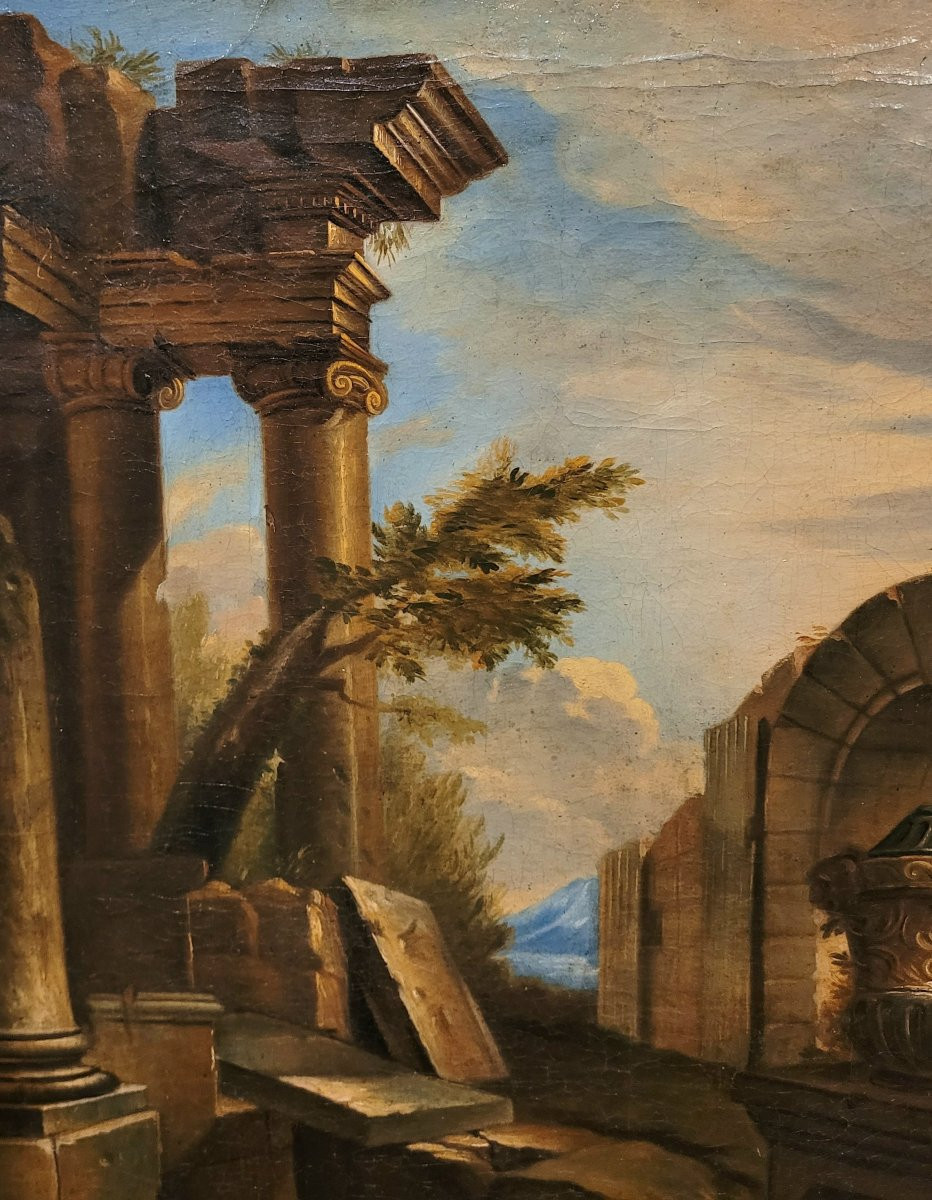 “Capriccio con rovine” Andrea Locatelli (cerchia di)-photo-2
