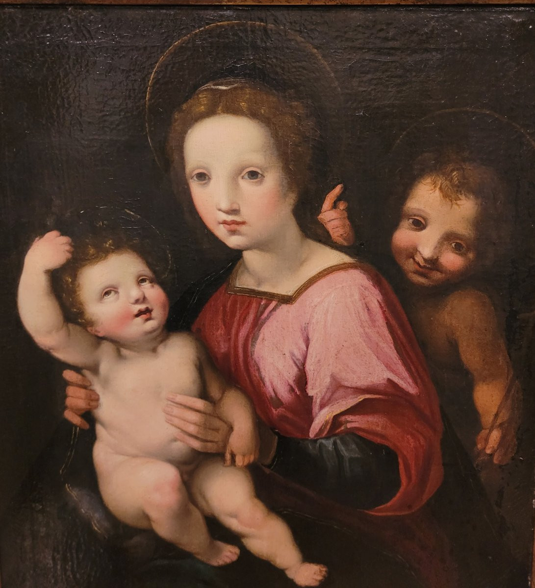 “Madonna, Gesù e San Giovannino” Francesco Vanni (attr.)-photo-1