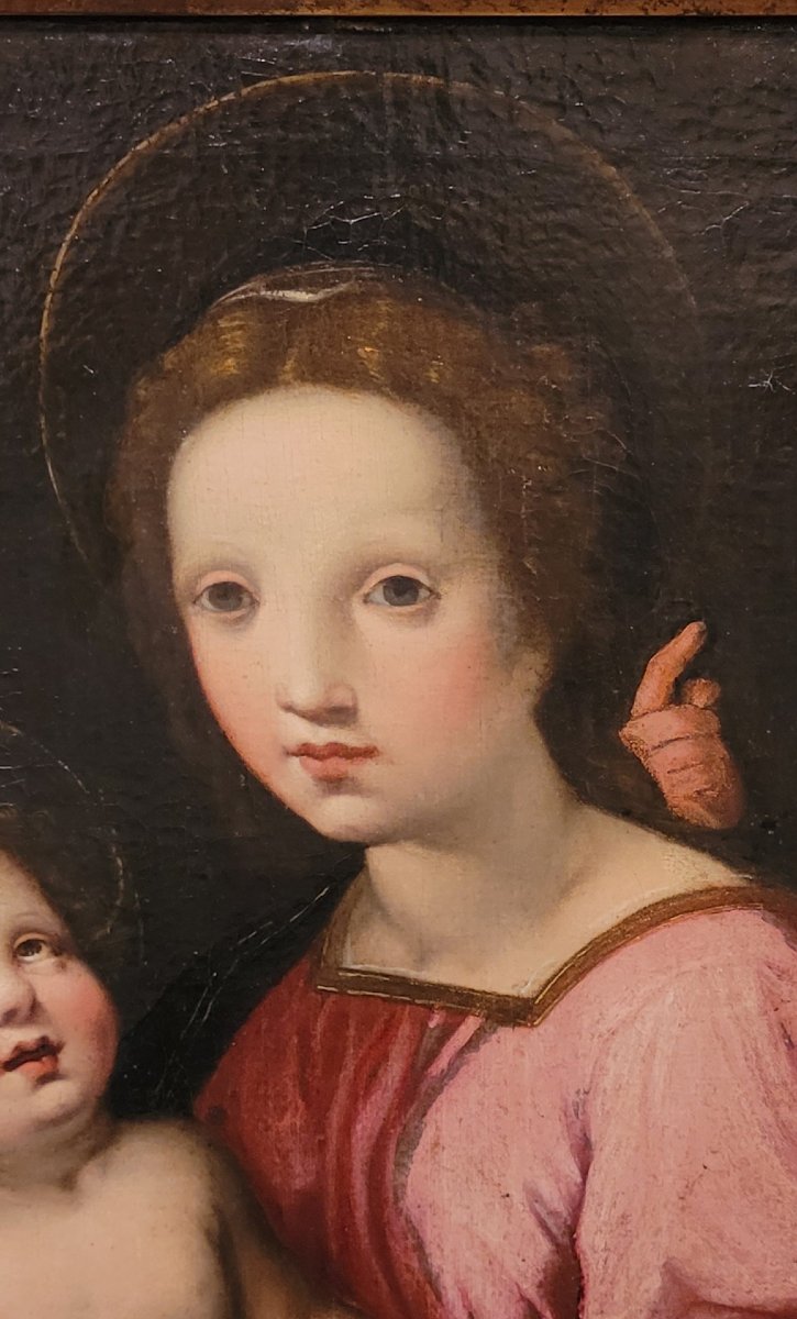 “Madonna, Gesù e San Giovannino” Francesco Vanni (attr.)-photo-4