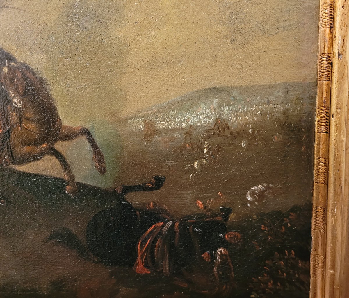 “Battaglia tra cavalieri” Scuola di fine XVII -photo-1