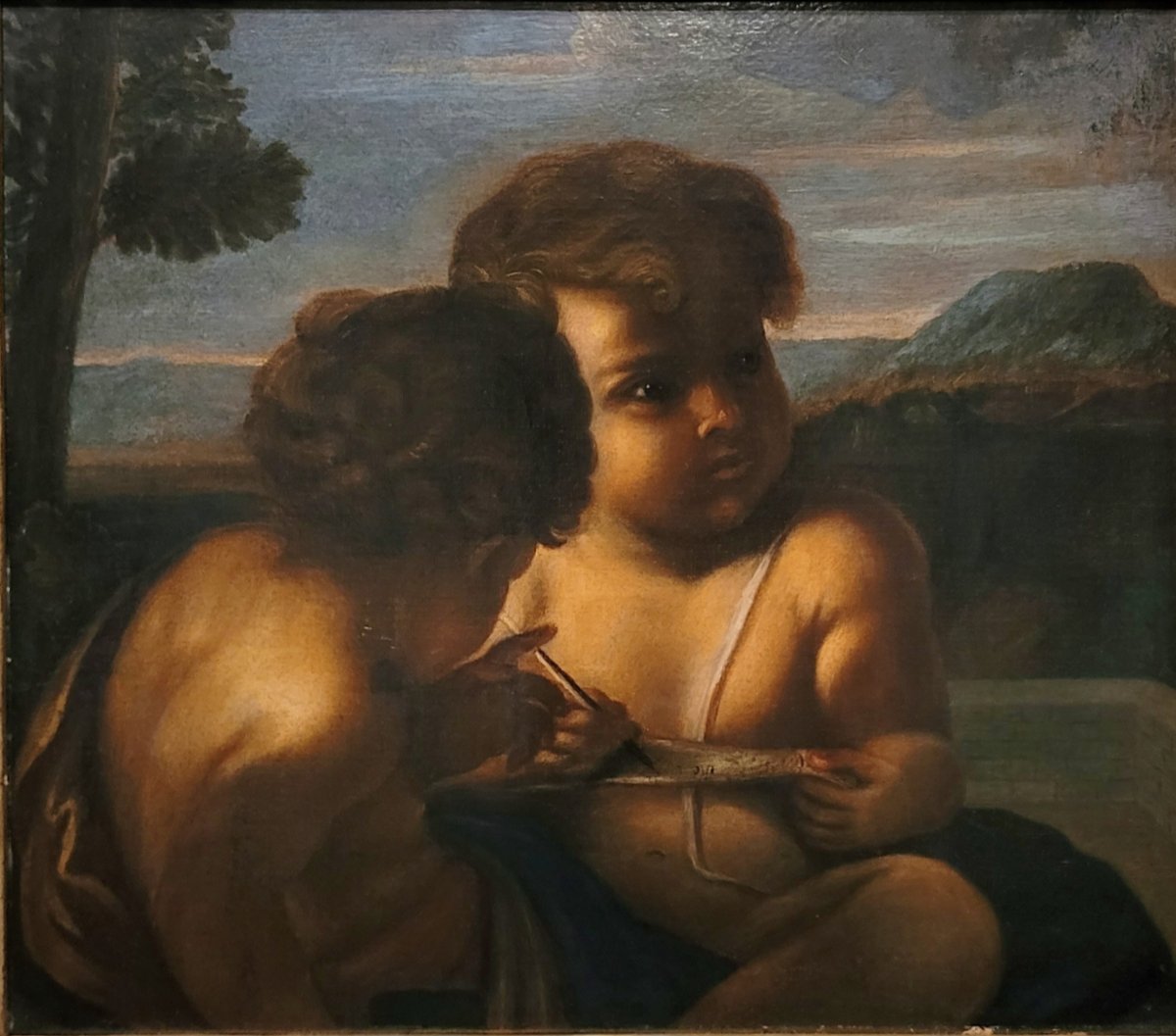 "Allagoria dell'erudizione" olio su tela fine XVII secolo-photo-2