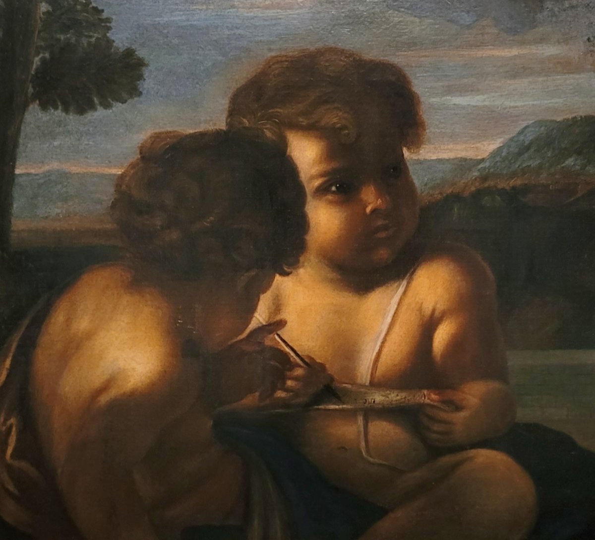 "Allagoria dell'erudizione" olio su tela fine XVII secolo-photo-3