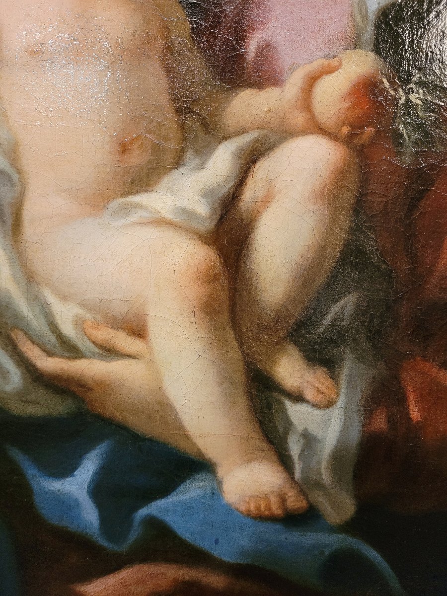 Ambito di Ignazio Stern (Ignaz Stern, 1679–1748) “Madonna col Bambino e angeli”-photo-3