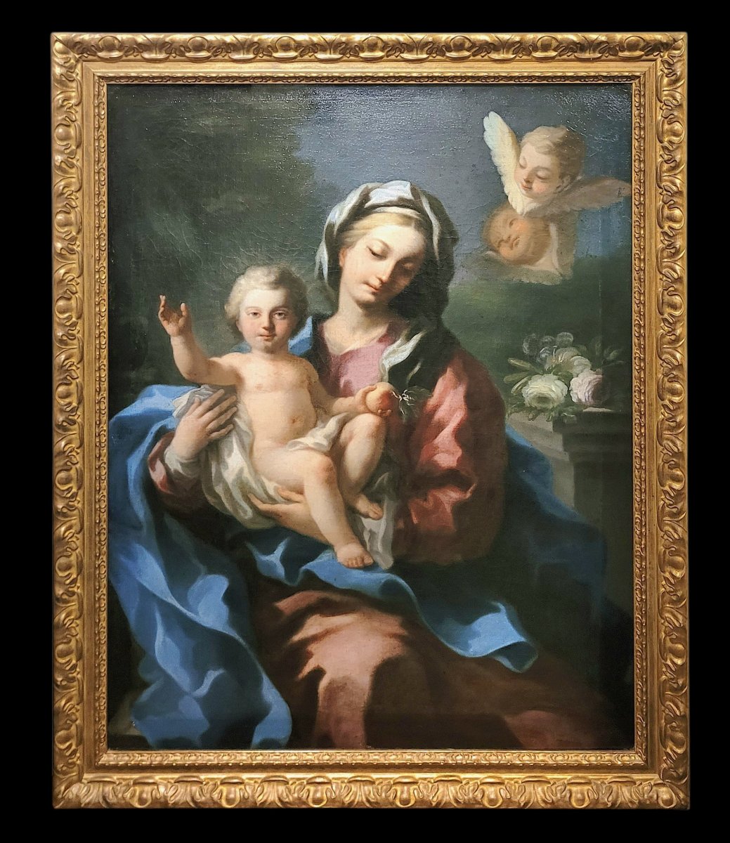Ambito di Ignazio Stern (Ignaz Stern, 1679–1748) “Madonna col Bambino e angeli”