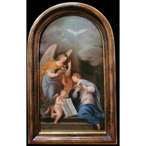 “Annunciazione” Olio su rame del XVIII secolo