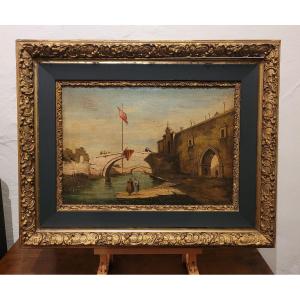 “Capriccio veneziano” Olio su tela metà del XIX secolo