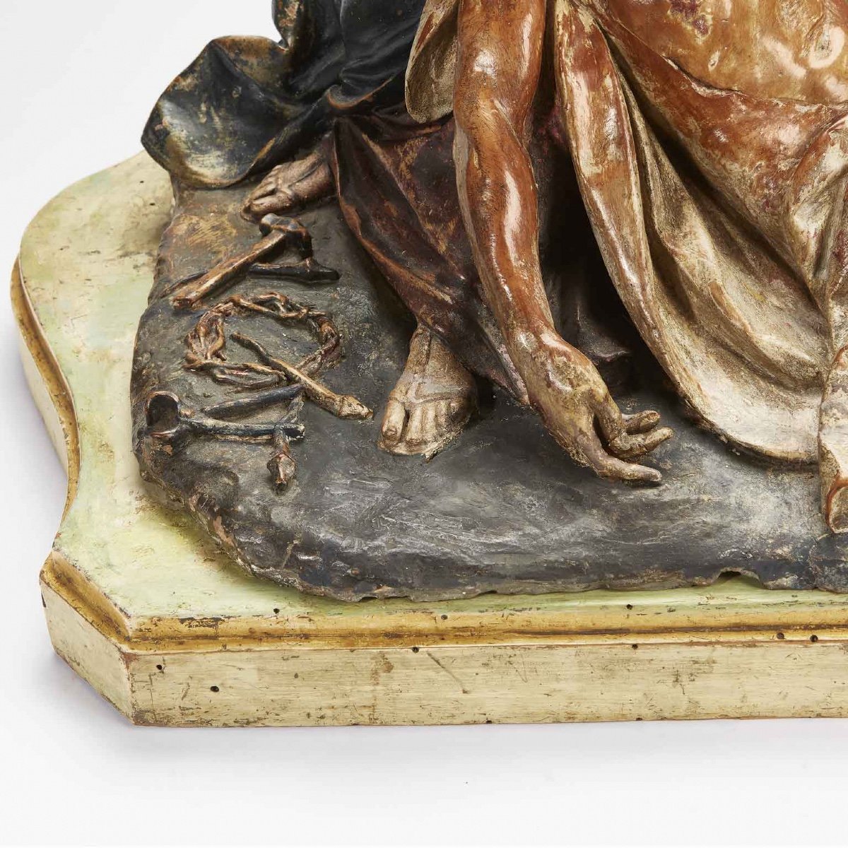 Pietà in Terracotta Policroma del 1700-photo-4