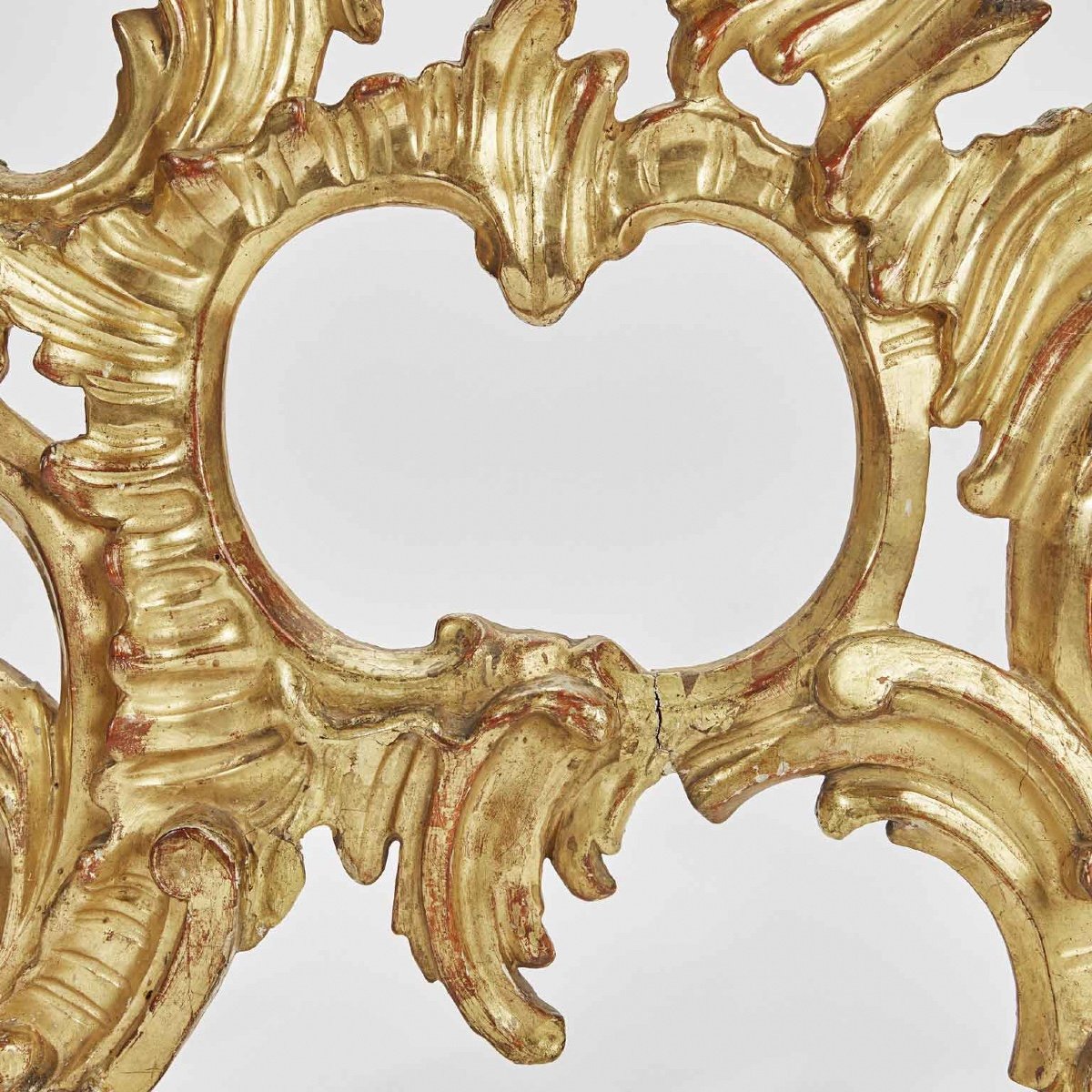 Coppia di Fregi Luigi XV dorati intaglio a volute ex cimase specchiera-photo-4
