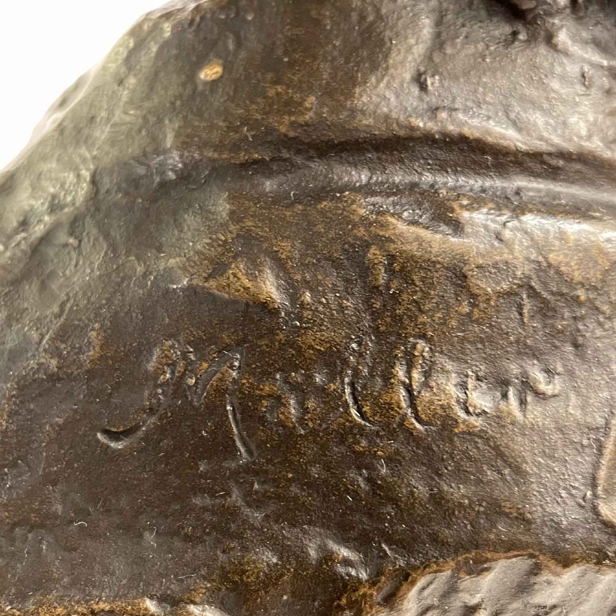 Hans Muller Busto d’Uomo con Pipa fine 1800-photo-3