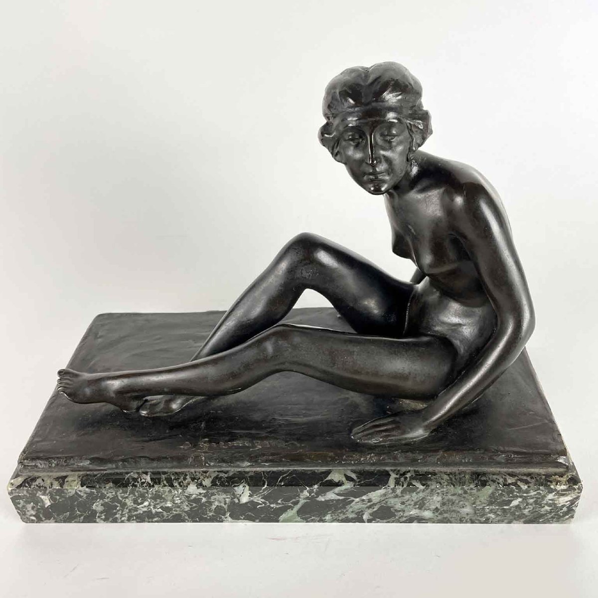 Donato Gramegna Figura Di Donna In Bronzo-photo-2
