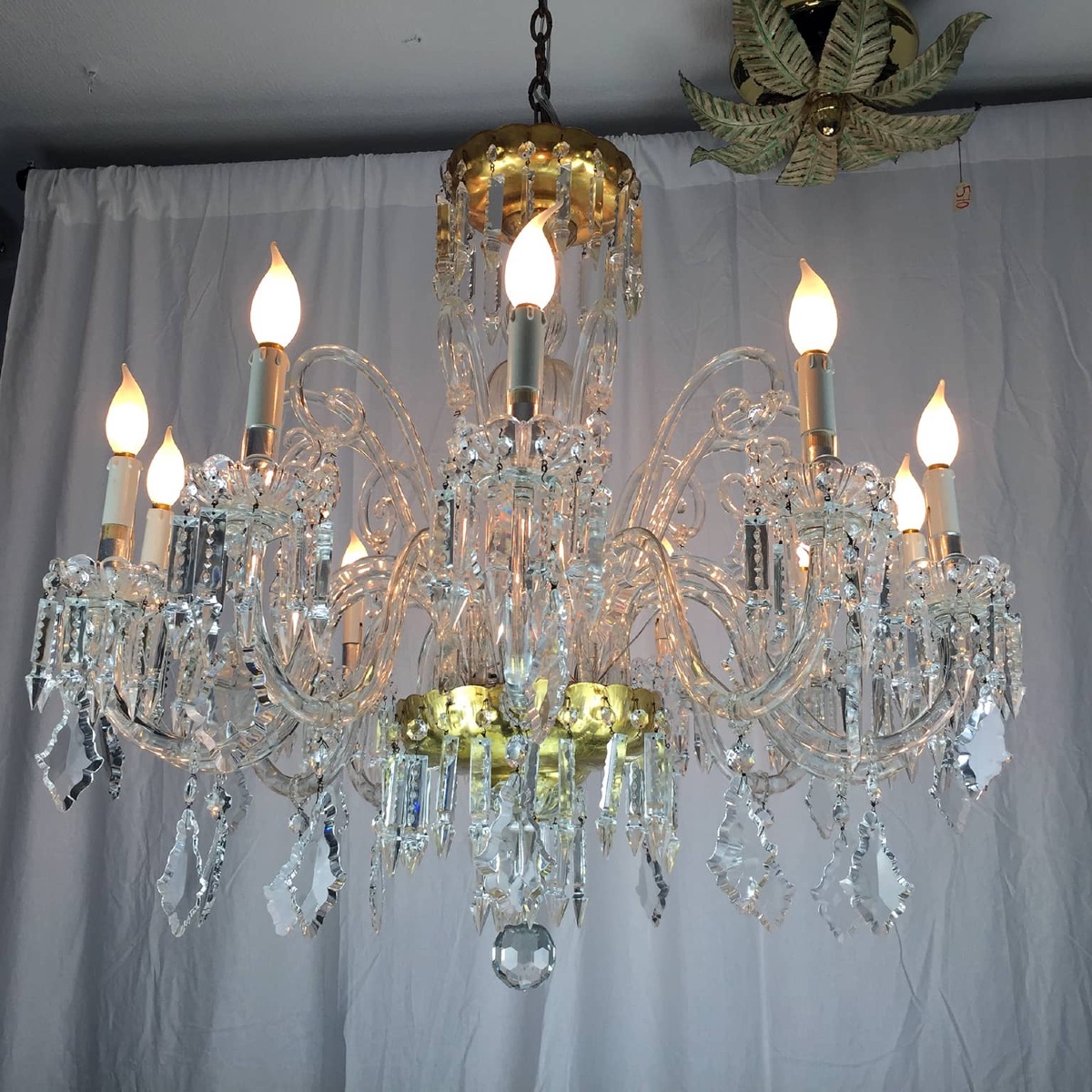 Lampadario Antico Cristallo Bohemia 12 bracci-photo-3
