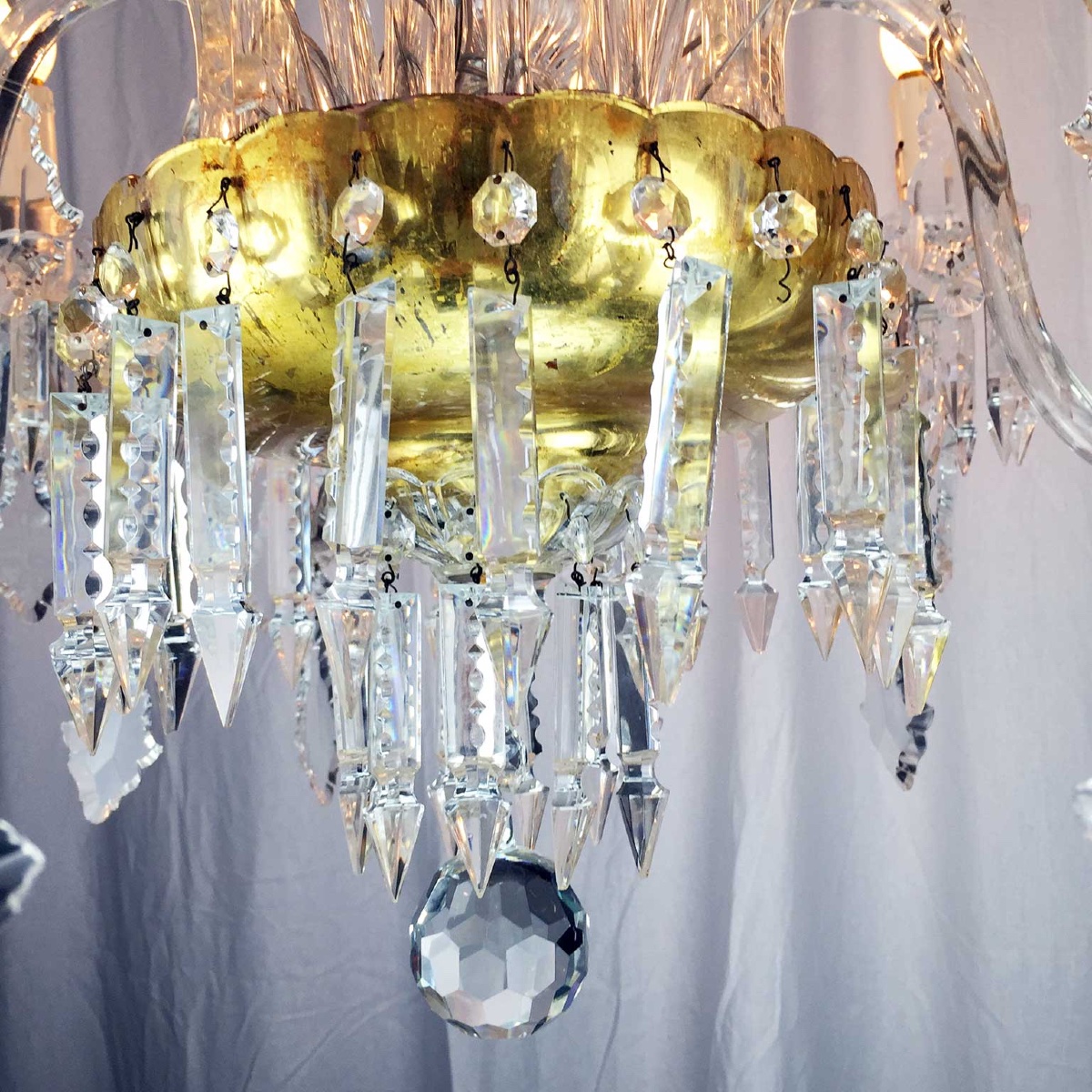 Lampadario Antico Cristallo Bohemia 12 bracci-photo-7