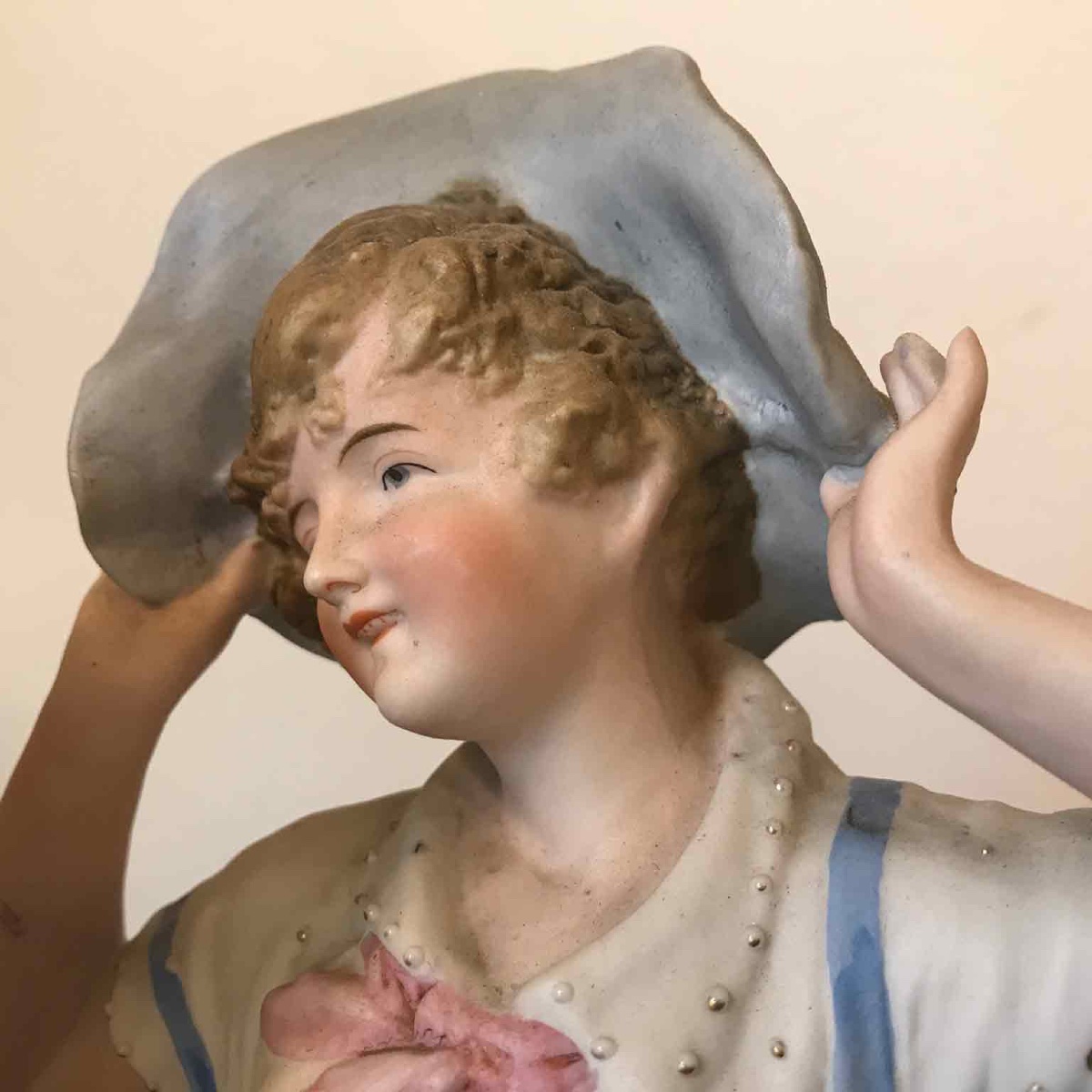 Coppia Sculture Antiche Porcellana Biscuit-photo-5