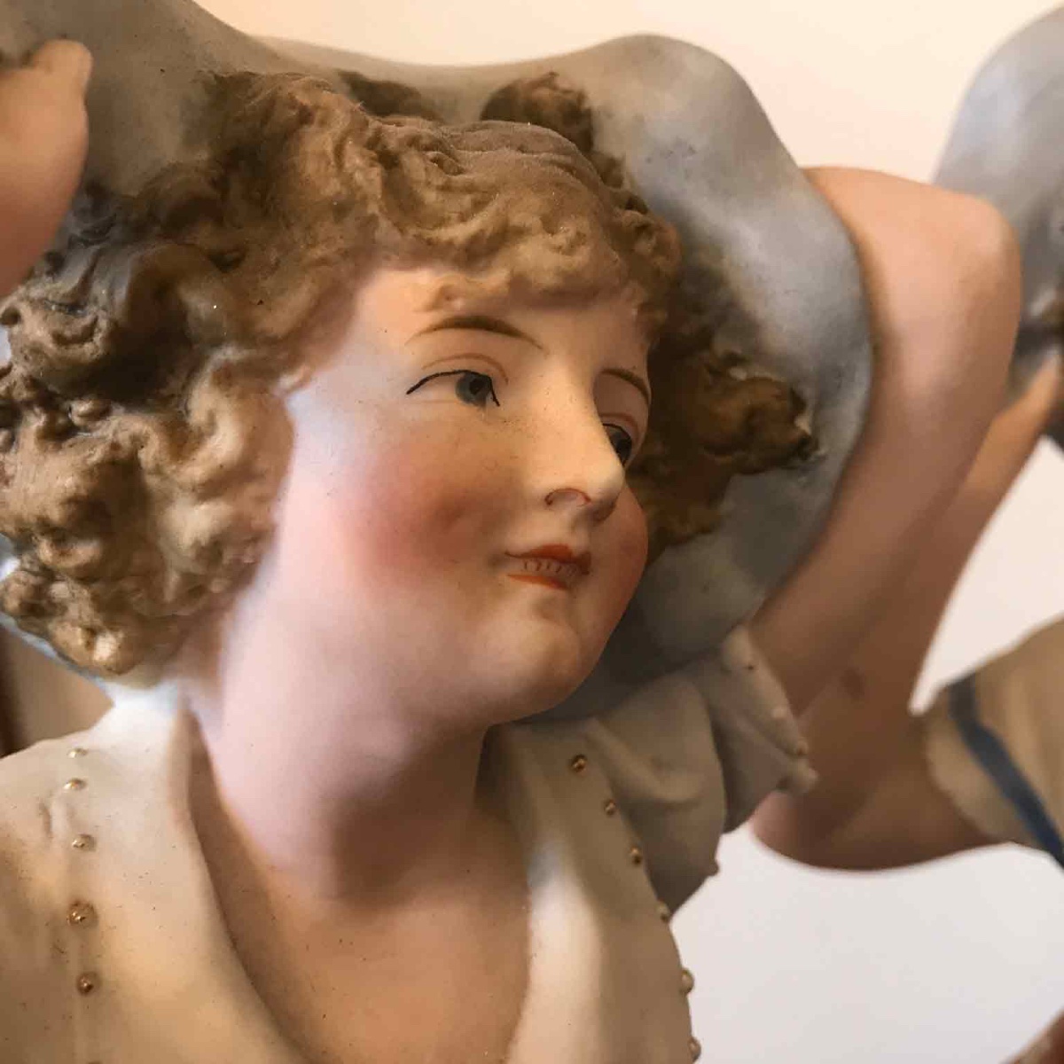 Coppia Sculture Antiche Porcellana Biscuit-photo-6