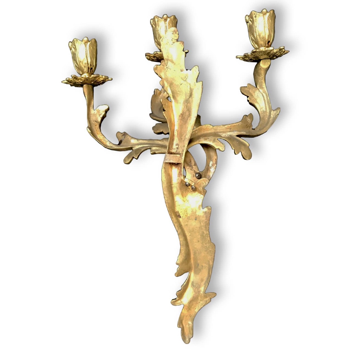 Coppia di Appliques in Bronzo Dorato-photo-1