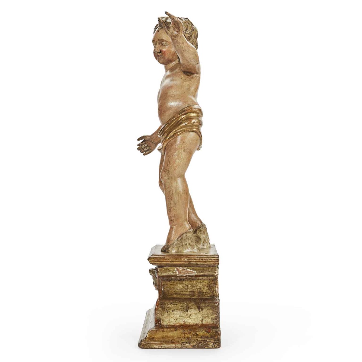 Coppia di Figure su Base Scolpita del 1700-photo-4