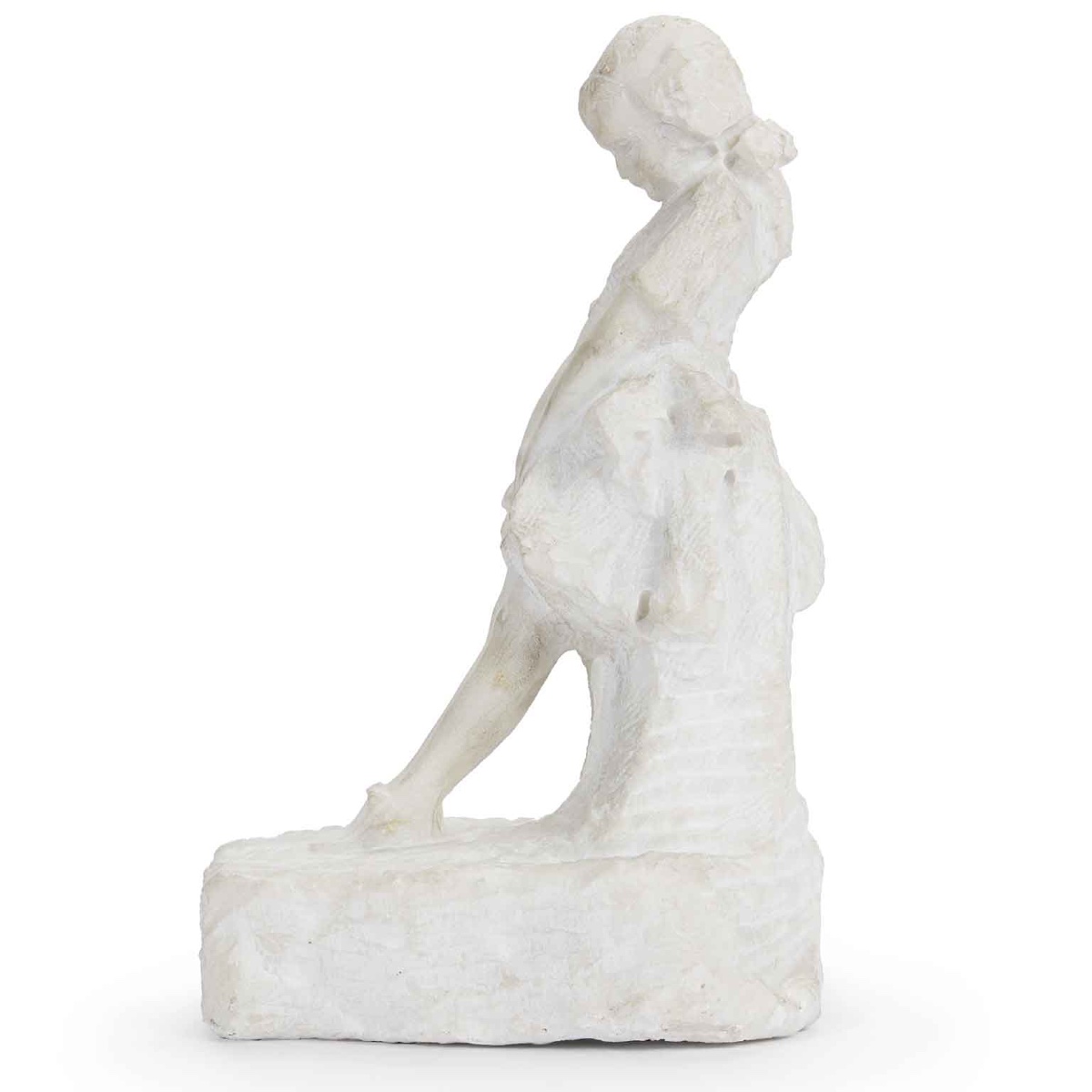 Prendoni Attilio Scultura di Bambina in Marmo-photo-3