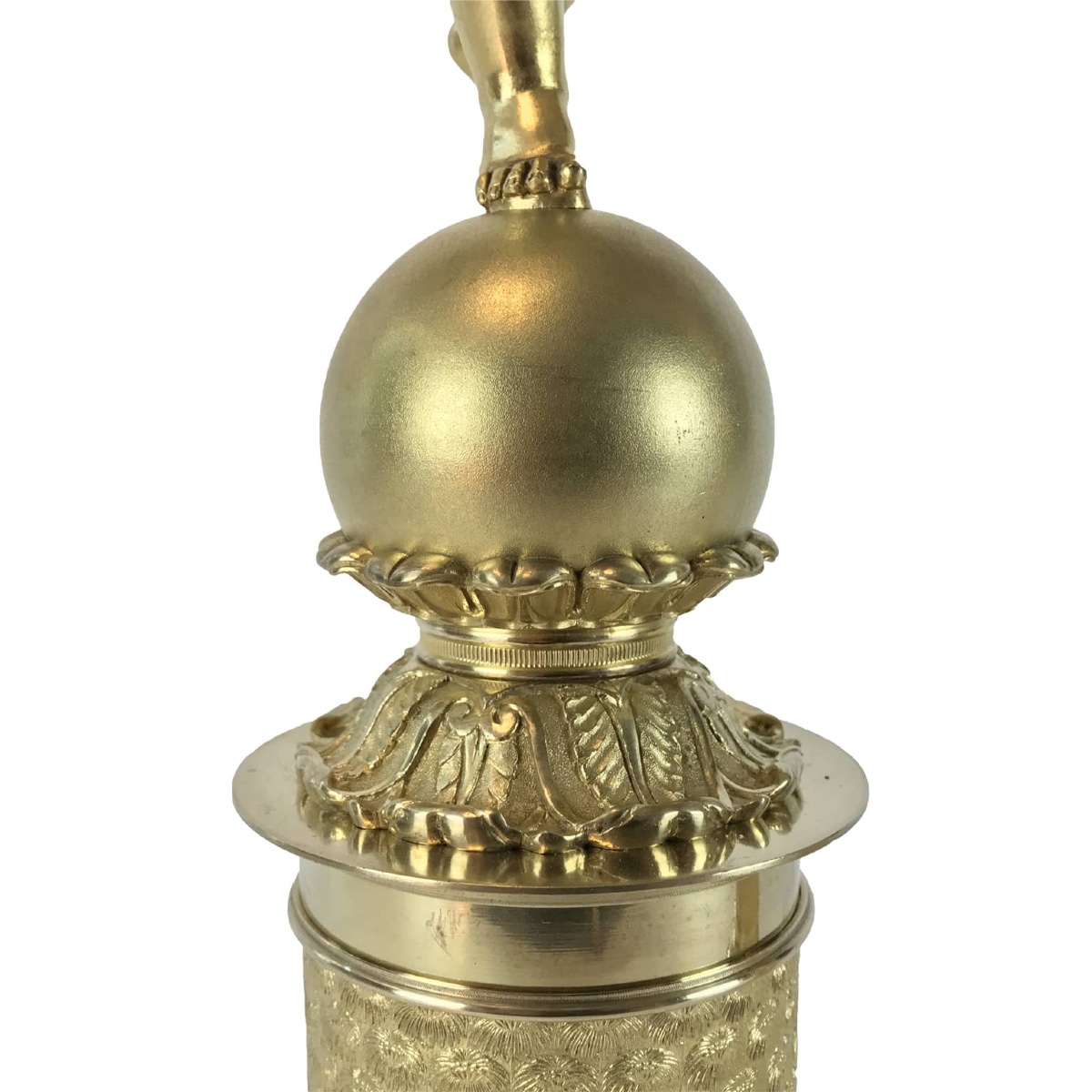 Coppia di Candelabri Impero in Bronzo Dorato-photo-2