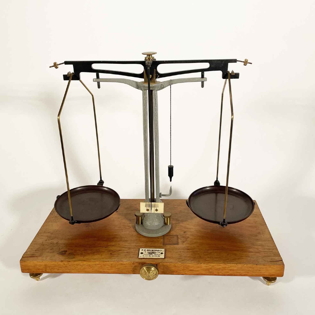 Antica Bilancia Da Farmacia F. E. Becker & CO Inglese Inizi 1900-photo-3
