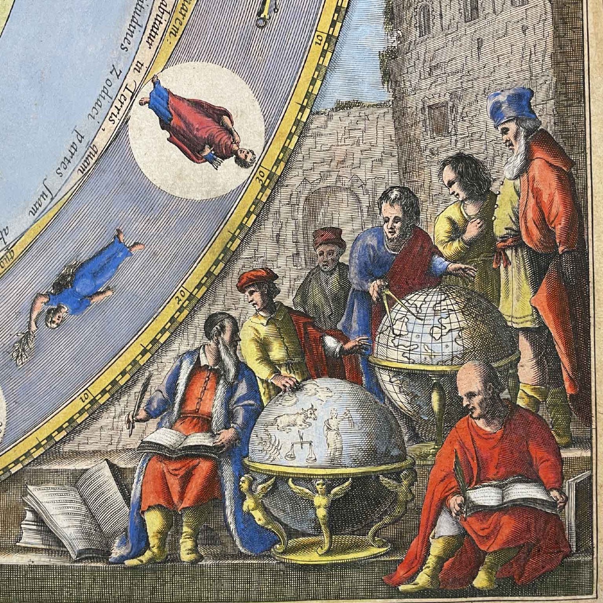 Cellarius Andreas Coppia di Mappe Celesti Acquarellate XVIII Secolo-photo-2