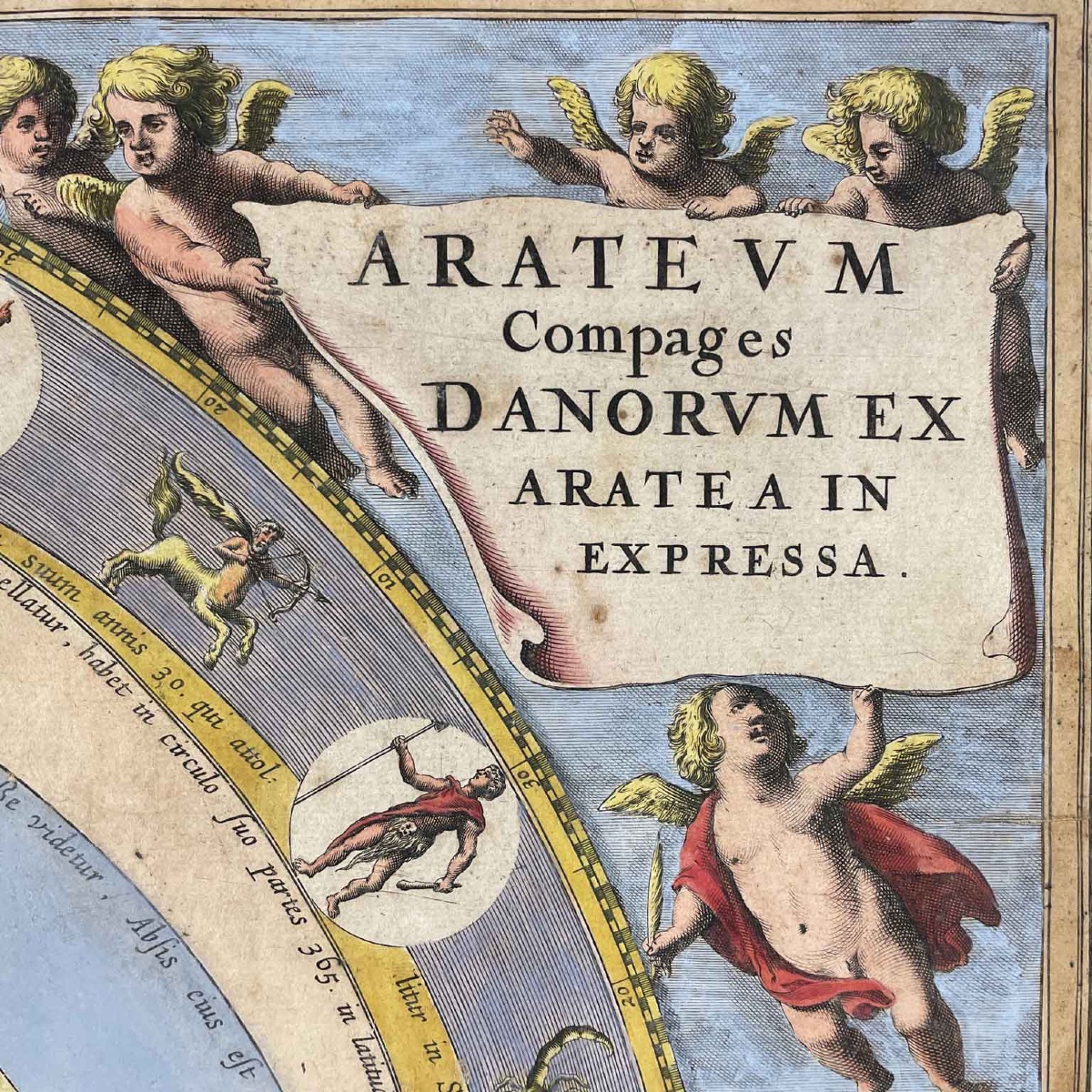 Cellarius Andreas Coppia di Mappe Celesti Acquarellate XVIII Secolo-photo-4