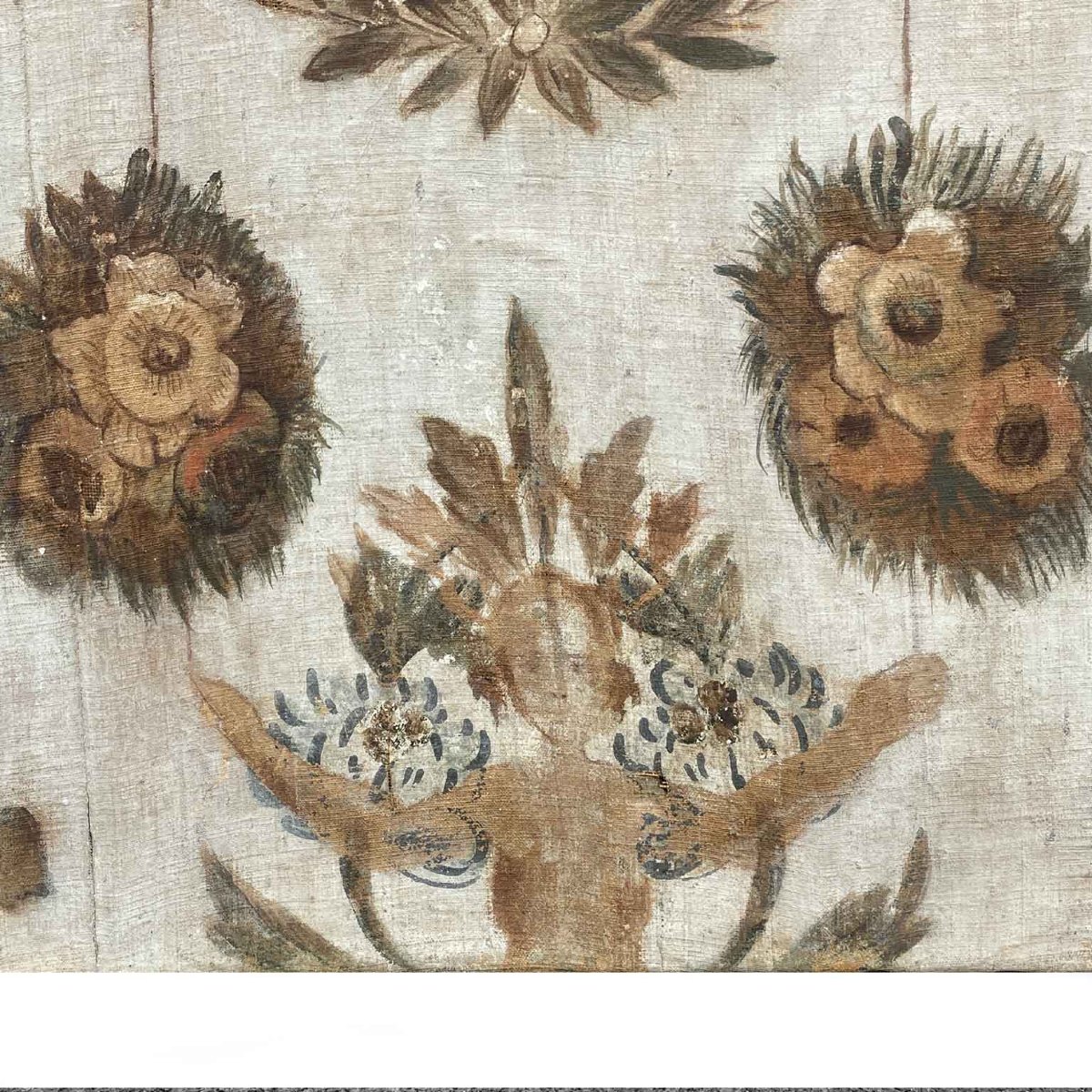 Coppia Di Pannelli Italiani Dipinti Con Grottesche Fine 1800-photo-2