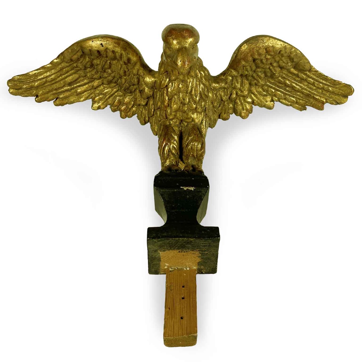 Coppia Di Aquile In Legno Intagliato E Dorato Sculture Italiane Metà 1800-photo-4