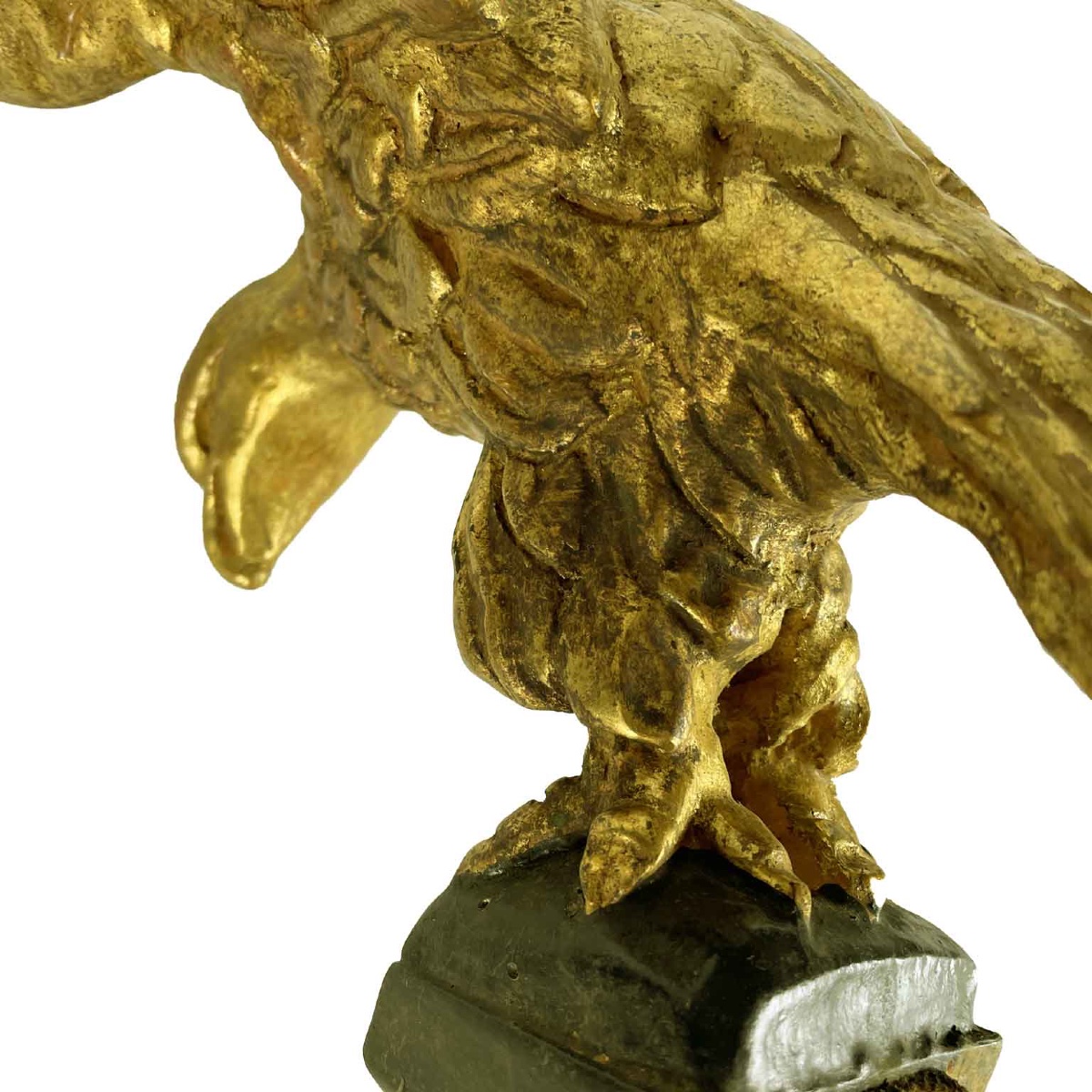 Coppia Di Aquile In Legno Intagliato E Dorato Sculture Italiane Metà 1800-photo-1