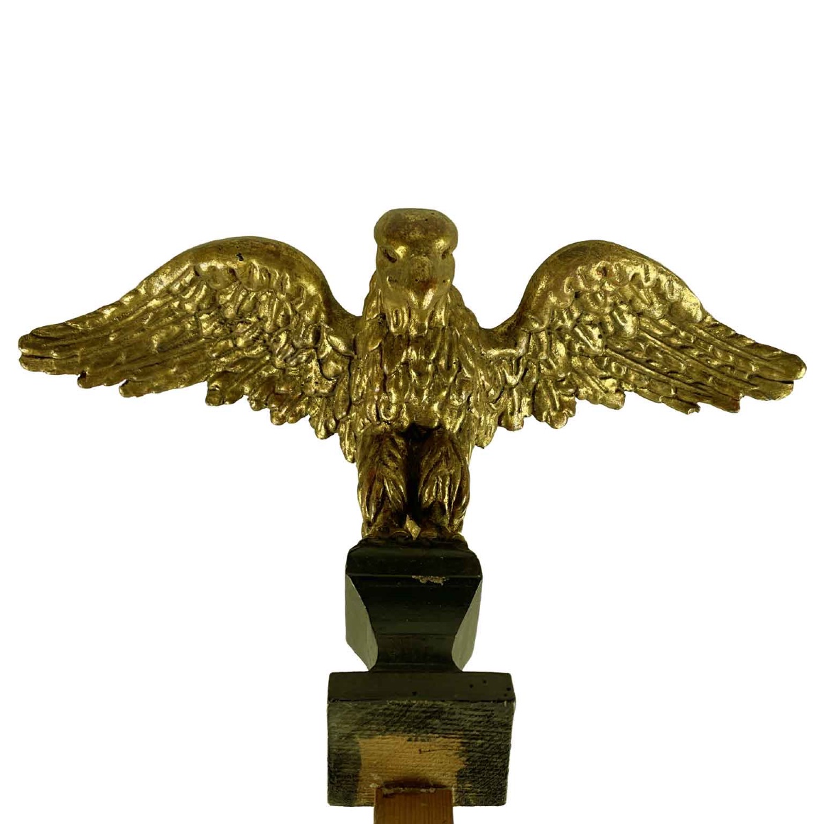 Coppia Di Aquile In Legno Intagliato E Dorato Sculture Italiane Metà 1800-photo-2
