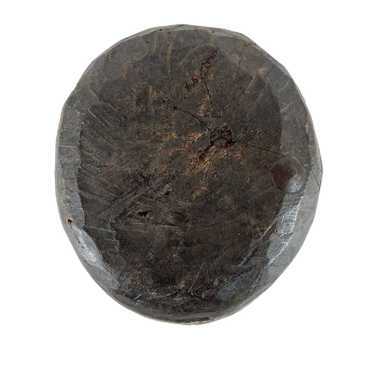 Testa Laccata In Legno Scolpito Primi 1900-photo-3