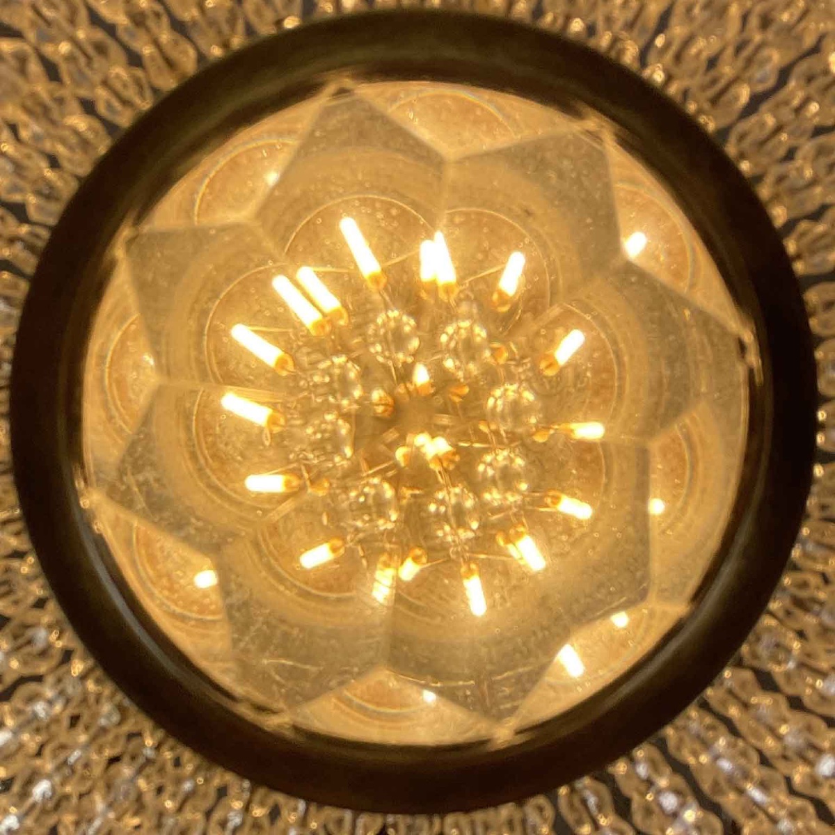 Lampadario Francese Da Ingresso In Bronzo E Cristallo Primi 1900 -photo-4