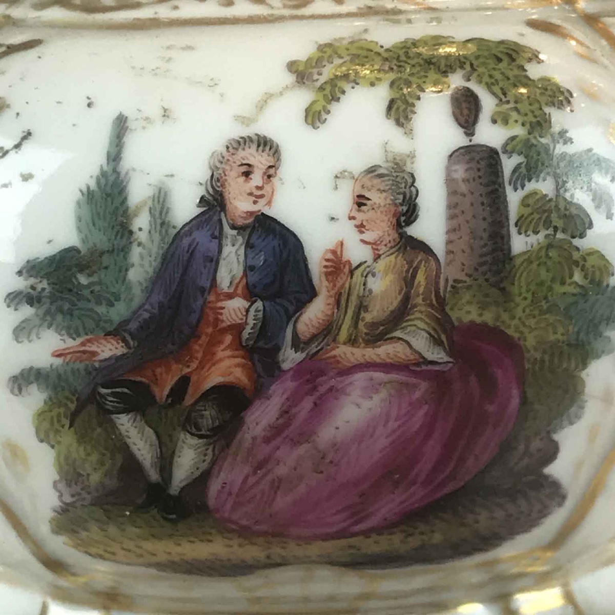 Coppia di Antichi Bruciaprofumi Porcellana Tedesca 1800-photo-3
