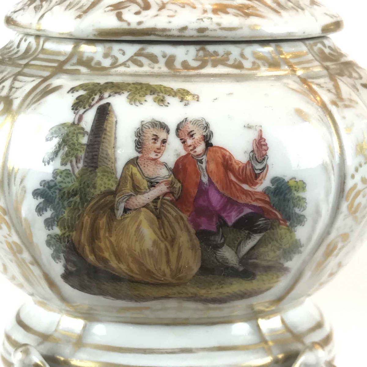Coppia di Antichi Bruciaprofumi Porcellana Tedesca 1800-photo-8