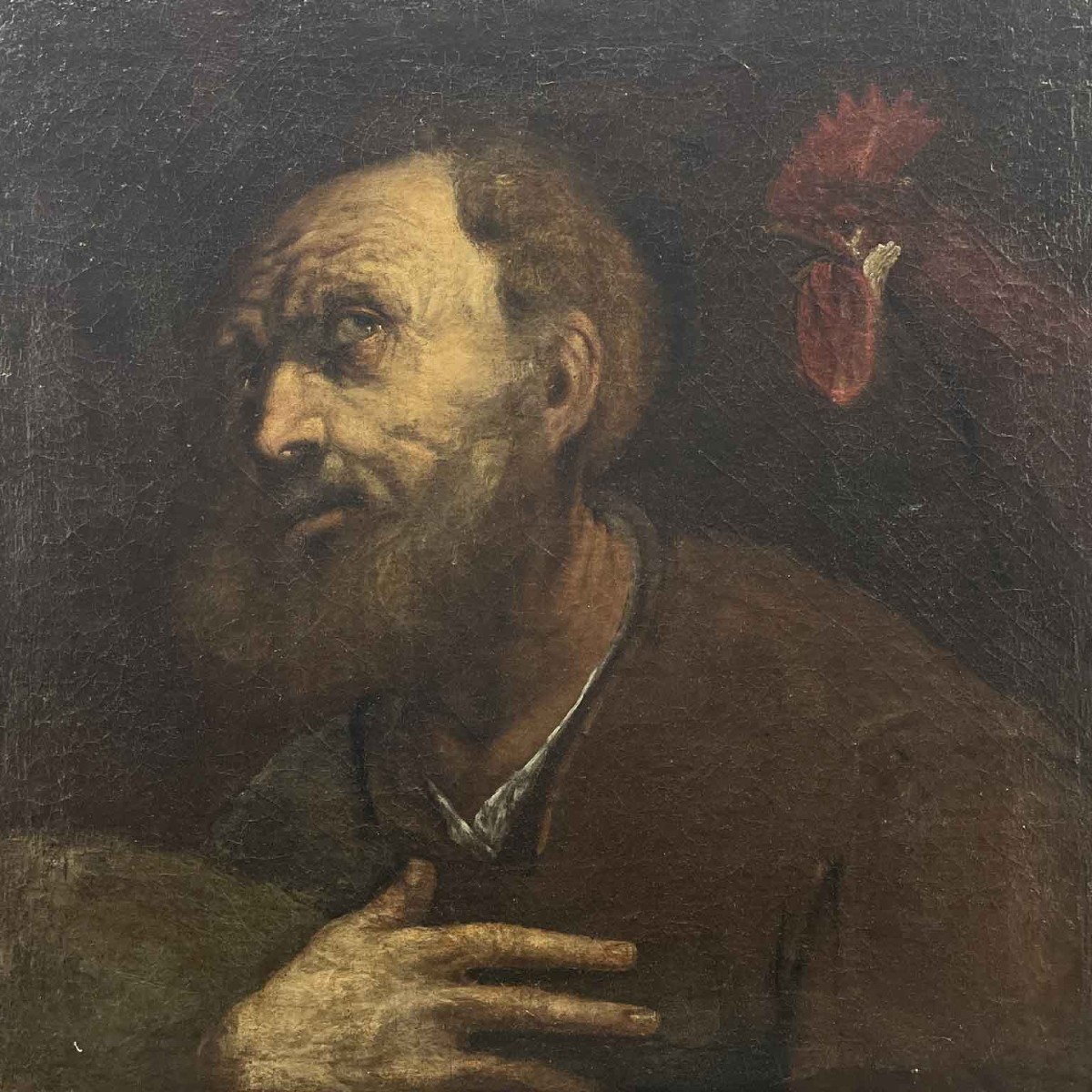 San Pietro e il Gallo Scuola Italiana 1600