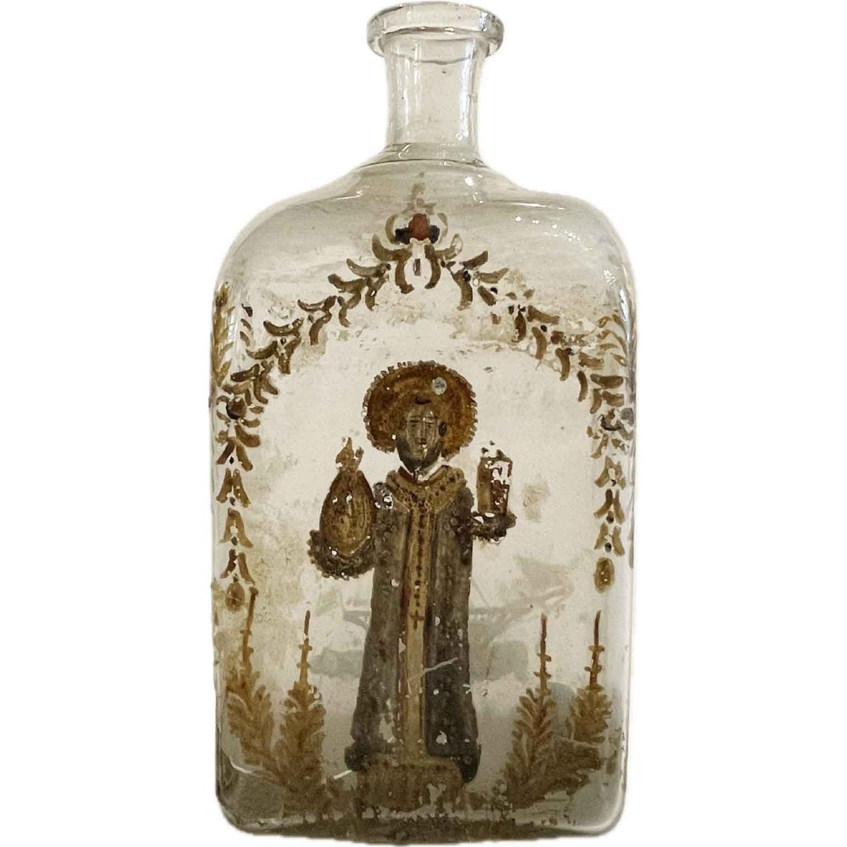 Bottiglia Con La Manna Di San Nicola Fine 1700