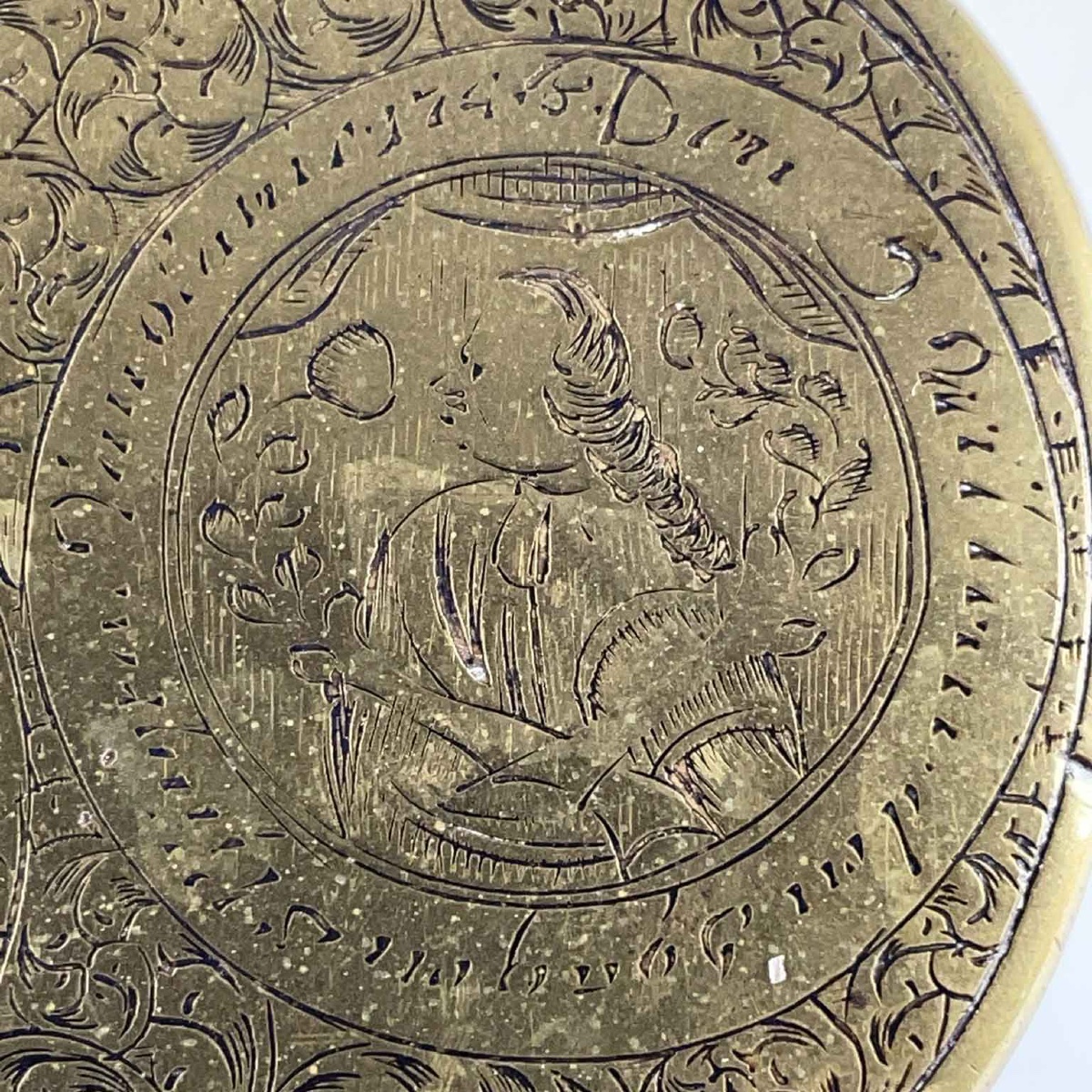 Scatola da Tabacco Olandese  in Ottone Incisa 1700 -photo-2