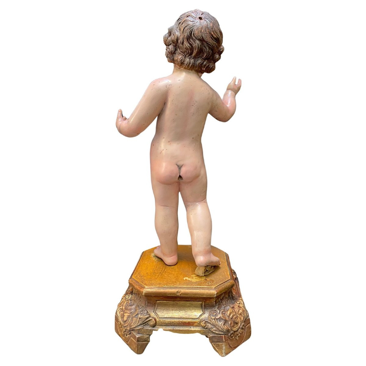 Bambin Gesù in Terracotta XVIII Secolo Italia Meridionale-photo-3