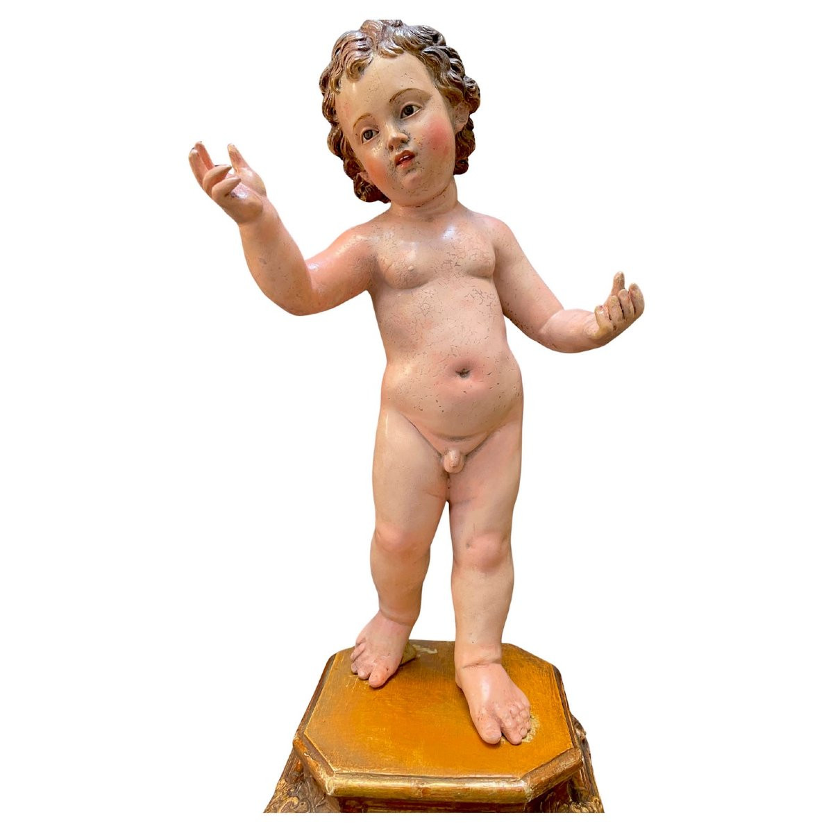 Bambin Gesù in Terracotta XVIII Secolo Italia Meridionale-photo-4