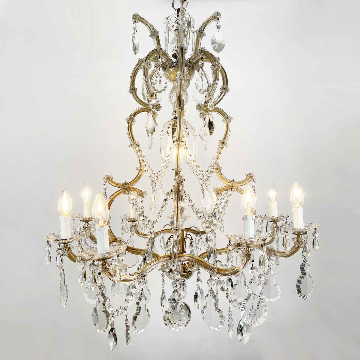 Lampadario In Cristallo Maria Teresa 1950