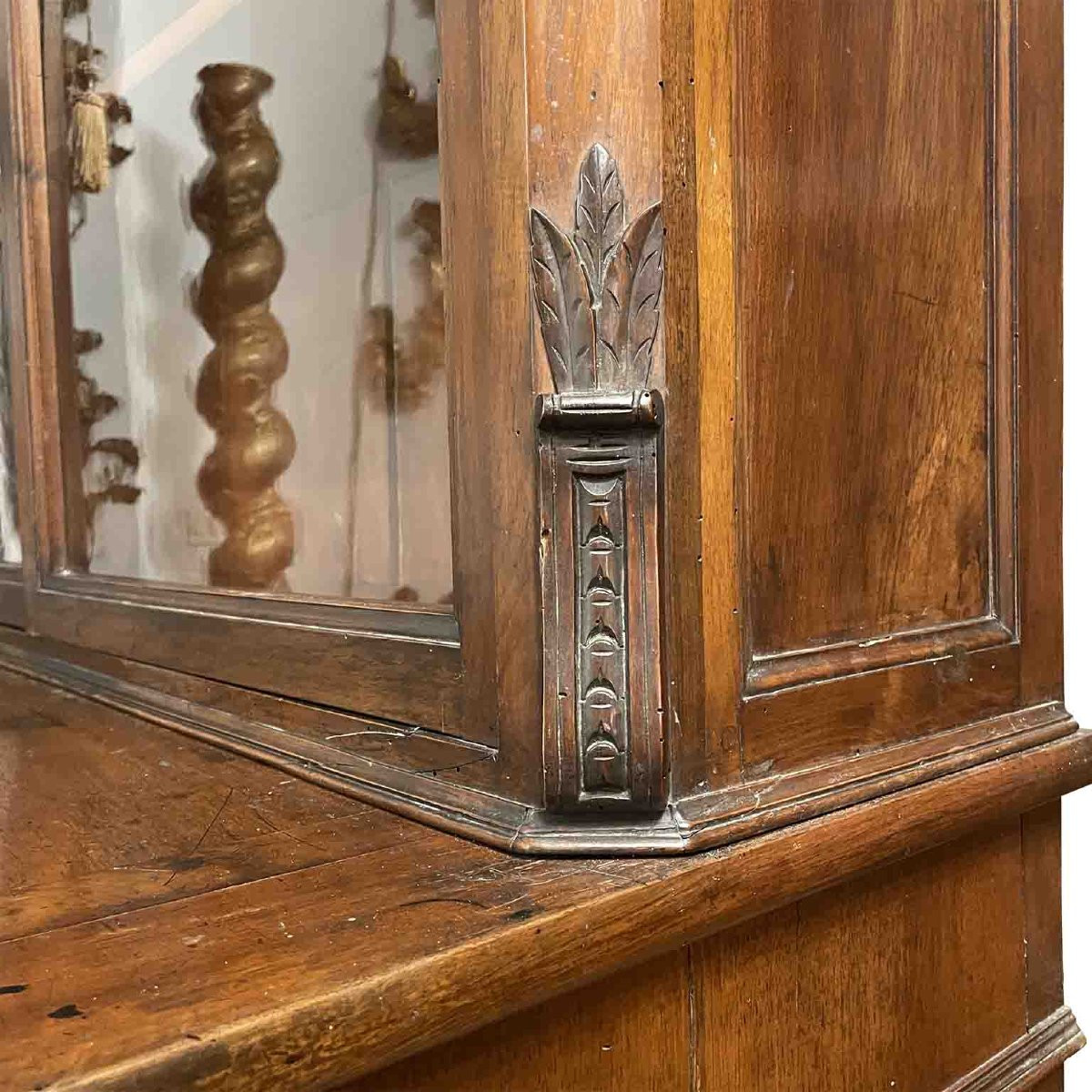 Credenza In Noce A Due Ante Con Alzata 1800-photo-2