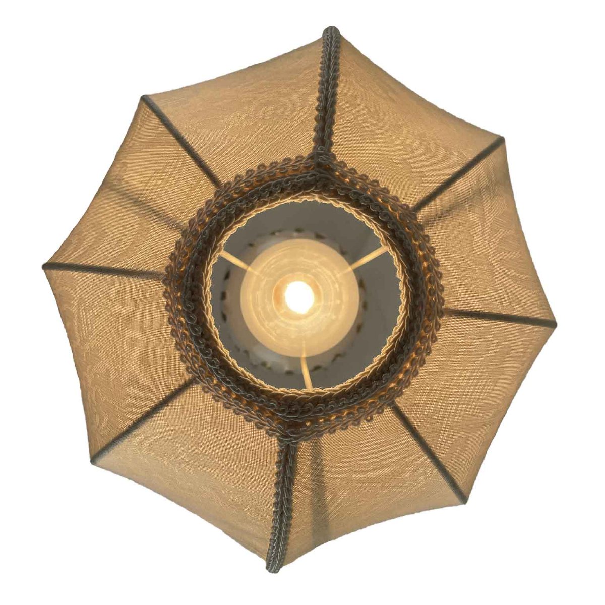 Lampada Da Tavolo Con Cupola E Frangia In Vetro-photo-1