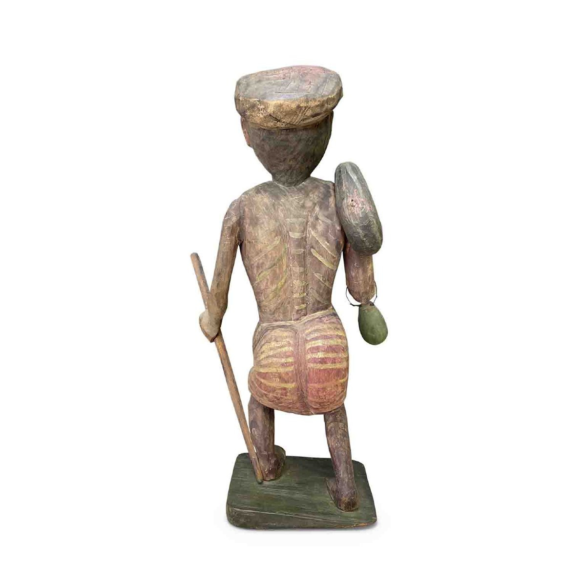 Scultura Antica Di Sciamano Birmano Fine 1800-photo-3