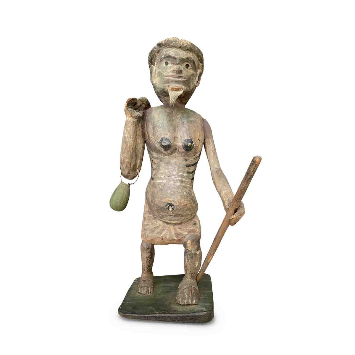 Scultura Antica Di Sciamano Birmano Fine 1800-photo-4