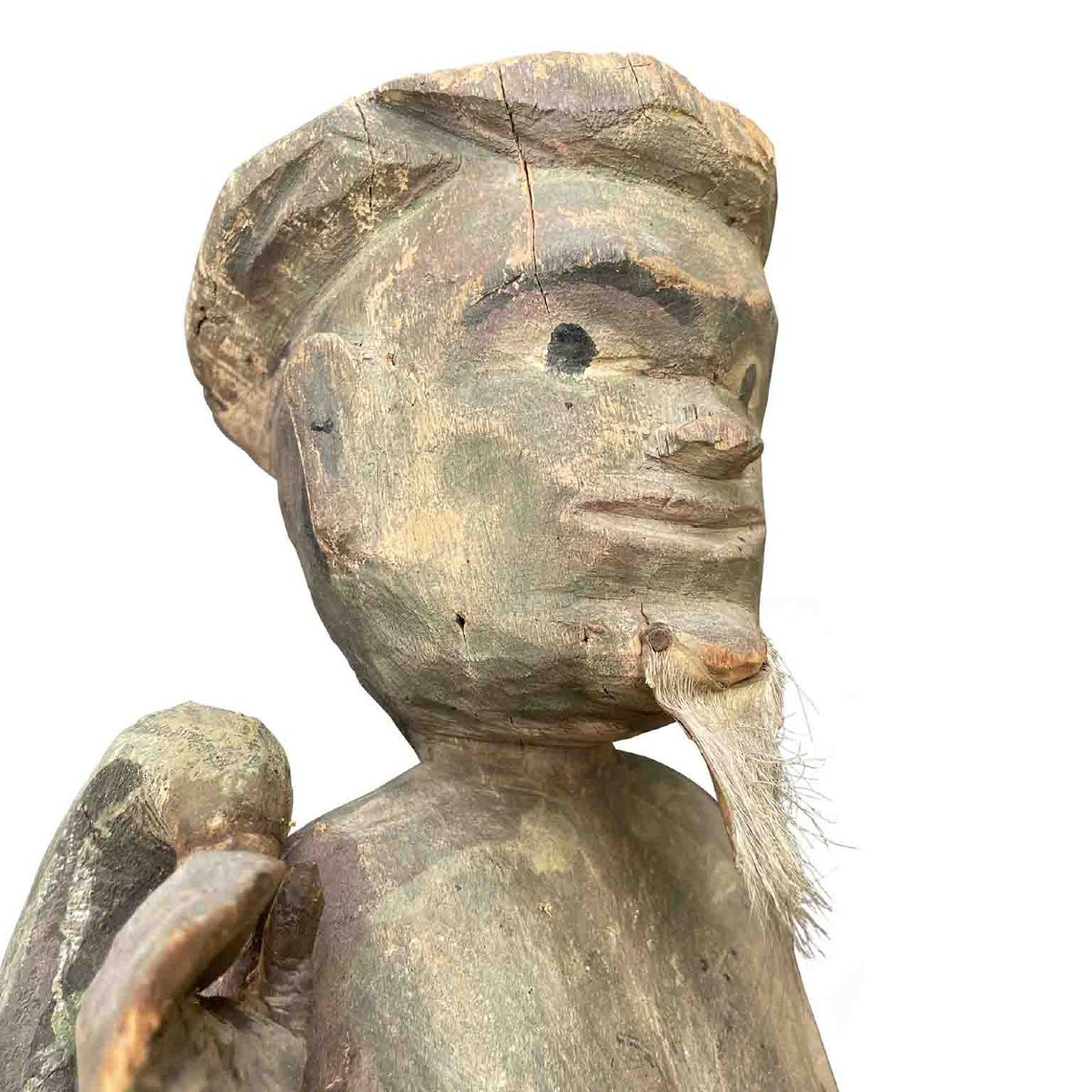 Scultura Antica Di Sciamano Birmano Fine 1800-photo-1