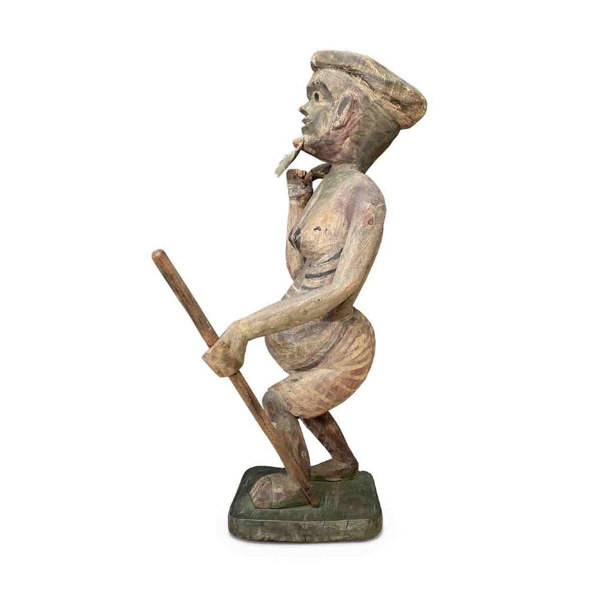 Scultura Antica Di Sciamano Birmano Fine 1800