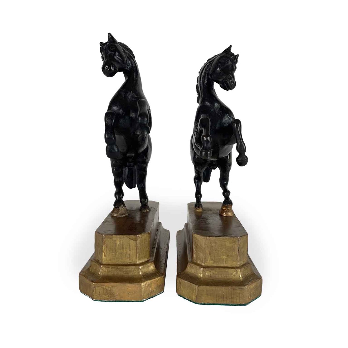 Coppia di Cavalli In Bronzo Sculture Grand Tour Inizi 1800-photo-2