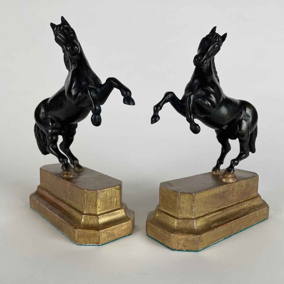 Coppia di Cavalli In Bronzo Sculture Grand Tour Inizi 1800-photo-1