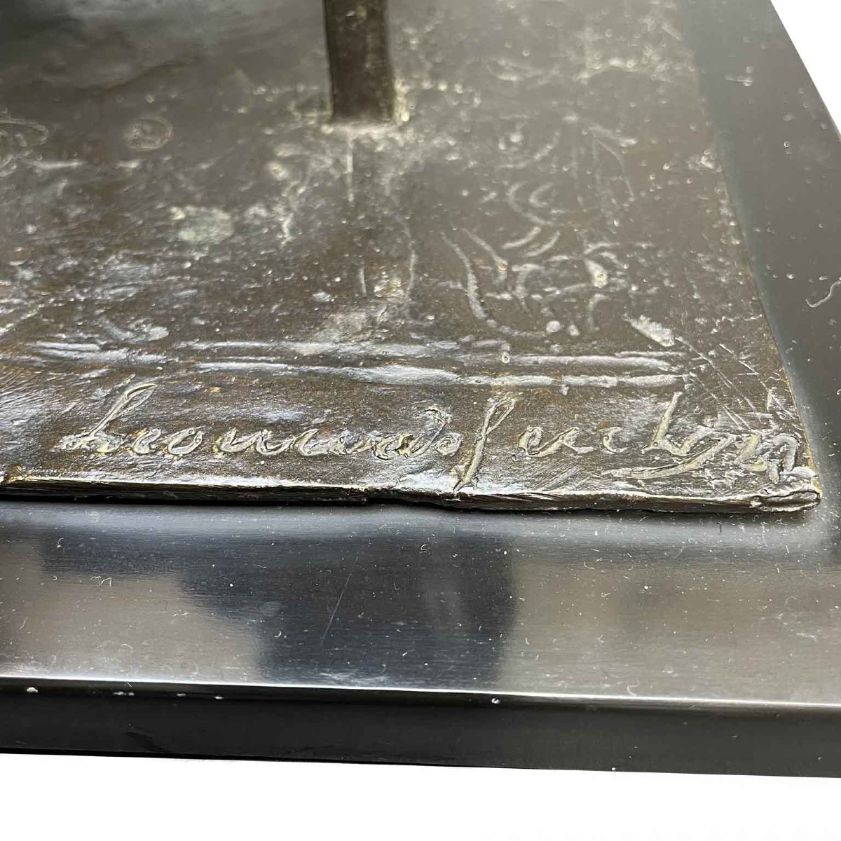 Leonardo Secchi Signora Seduta Con Cane 1942 Scultura in Bronzo-photo-4