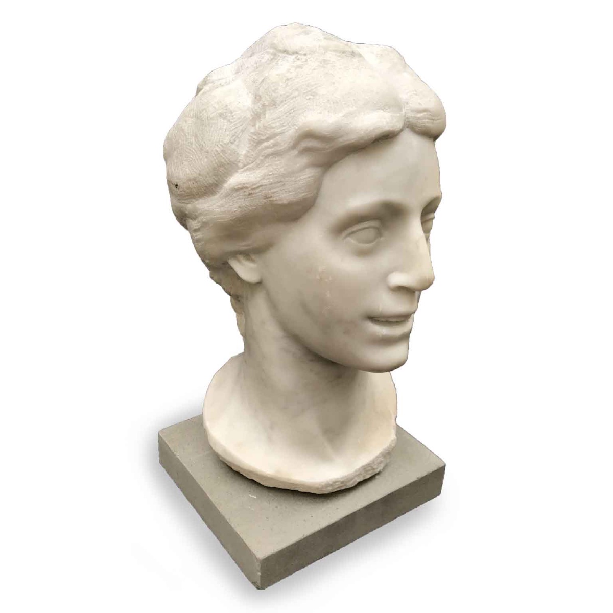 Aurelio Bossi Busto di Donna in Marmo Bianco-photo-2
